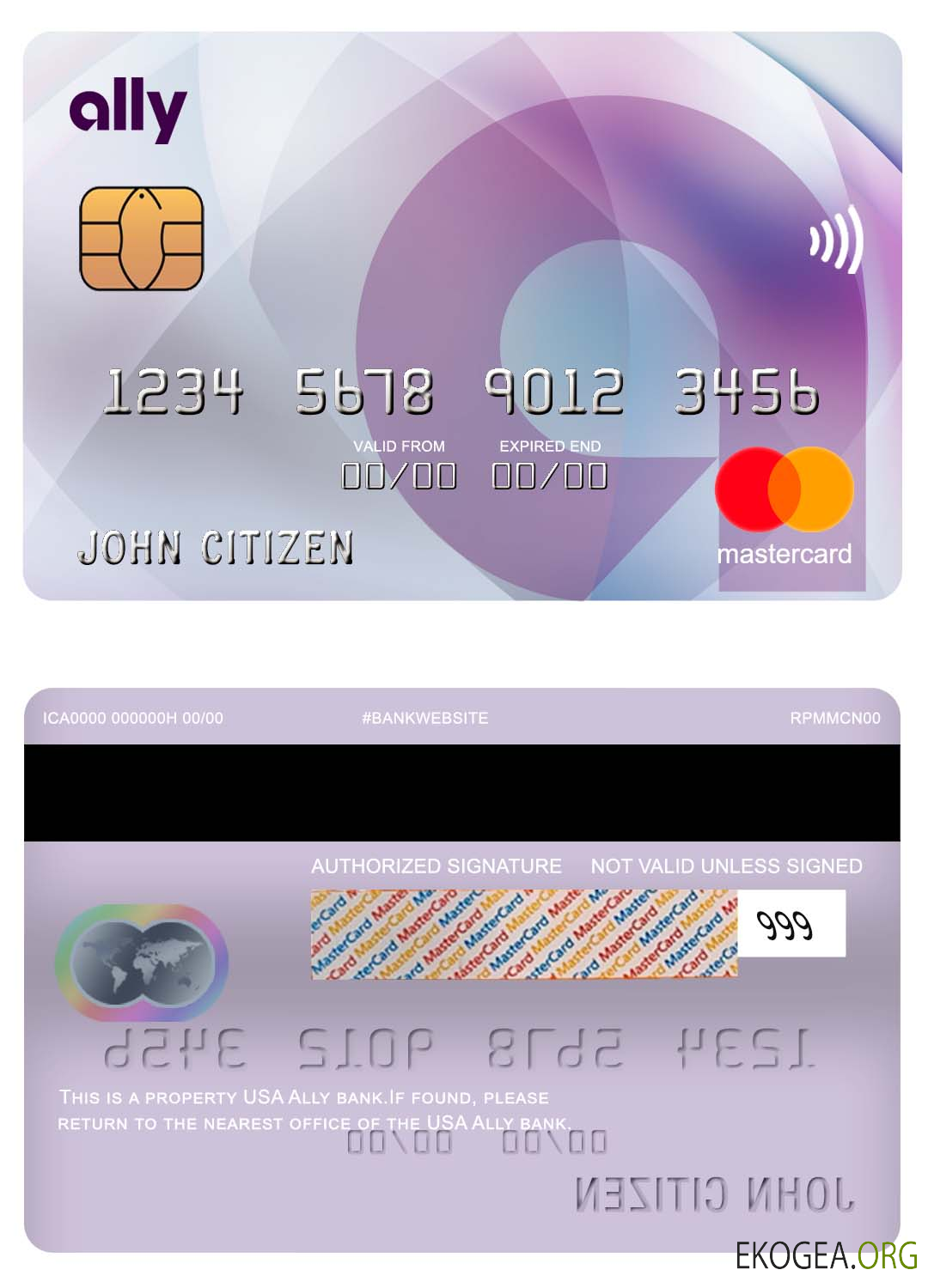 Carte Mastercard de la banque USA Ally